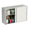 XPLKQXE Garage Tool Cabinet, Stainless Steel Wall Cabinet, Wall Mount Kitchen Storage Cabinets with Sliding Doors and Removable Shelf Pantry/Office/Warehouse(100x38x60cm) view 1