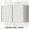XPLKQXE Garage Tool Cabinet, Stainless Steel Wall Cabinet, Wall Mount Kitchen Storage Cabinets with Sliding Doors and Removable Shelf Pantry/Office/Warehouse(100x38x60cm) view 4
