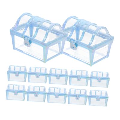 ULDIGI 12pcs Color Treasure Chest Candy Box Multi-function Storage Case for Pirate Party Favors Keepsake Box for Treats and