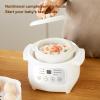 200W Mini Ceramic Stew Cooker, 1L Electric Slow Cooker Porridge Soup Pot with Overheat and Automatic Power Off, for Porridge and Soup Making view 3