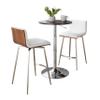 LumiSource Mason Swivel Adjustable Counter Height Dining 3 Piece Set, Pub Table and Stools, High Top Table Set for 2, Counter Table and Chairs Set of 2, Kitchen & Dining Room Sets (White) view 1