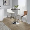 LumiSource Mason Swivel Adjustable Counter Height Dining 3 Piece Set, Pub Table and Stools, High Top Table Set for 2, Counter Table and Chairs Set of 2, Kitchen & Dining Room Sets (White) view 3