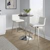 LumiSource Mason Swivel Adjustable Counter Height Dining 3 Piece Set, Pub Table and Stools, High Top Table Set for 2, Counter Table and Chairs Set of 2, Kitchen & Dining Room Sets (White) view 4