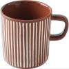 Cups Stackable Drinking Glasses Vertical Coffee Cup Retro Exquisite Ceramic Cup Three-Dimensional Mug Home Office Water Cup Breakfast Coffee Cup(Coffee Color) view 1