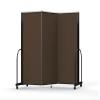 Screenflex Standard Room Divider with Metal Frame, Folding Portable Partition Privacy Walls for Schools and Offices 6' Tall x 8'7" Wide Walnut view 2