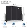 Screenflex Standard Room Divider with Metal Frame, Folding Portable Partition Privacy Walls for Schools and Offices 6' Tall x 8'7" Wide Walnut view 4