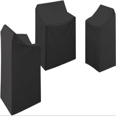 Crosley Furniture Patio Furniture Covers, Waterproof 3-Piece Cover Set for Outdoor Chairs and Loveseat, Black