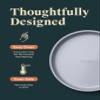 Caraway Non-Stick Ceramic 9 Circle Pans - Naturally Slick Ceramic Coating - Non-Toxic, PTFE & PFOA Free - Perfect for Birthday Cakes, Tartes, & More - Sage view 2