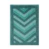 Hearth & Harbor Bathroom Rugs, Shaggy Plush Bath Mat, Ultra Soft Non Slip Backing Rubber, Chevron Design Bath Rug, Green, 2 Piece Set view 3