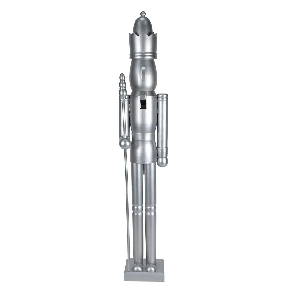 Jeco Inc. 36 Inch Wooden Silver King Nutcracker