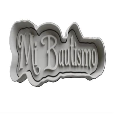 2 PCS: Mi Bautismo/Spanish Stamp & Cutter Set/Polymer Clay/Cookie Cutter (1.50 inches)