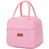 Insulated Lunch Bag for Women Men Adults Lunch Tote with Front Pocket Lunch Box Container Cooler Bag for Work Picnic (Pink) view 1