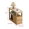 GLigeT Couch Tables Removable Solid Wood Sofa Sideboard Side Cabinets Corner Cabinet Storage Cabinet Narrow Sideboard Living Room Side Table Side Table(70x30x60cm,A) view 2