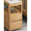 GLigeT Couch Tables Removable Solid Wood Sofa Sideboard Side Cabinets Corner Cabinet Storage Cabinet Narrow Sideboard Living Room Side Table Side Table(70x30x60cm,A) view 4