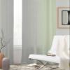 Light Green Grey Sheer Curtains 72 Inch Length 2 Panels Set,Ombre Modern Minimalist Gradient Color Grommet Kitchen Curtains Sheer Window Curtain for Living Room Bedroom Light Airy Privacy Drapes 52x72 view 3