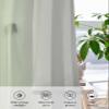Light Green Grey Sheer Curtains 72 Inch Length 2 Panels Set,Ombre Modern Minimalist Gradient Color Grommet Kitchen Curtains Sheer Window Curtain for Living Room Bedroom Light Airy Privacy Drapes 52x72 view 4