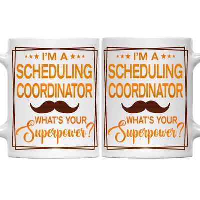MONIZILUCKY Scheduling Coordinator Mug, Scheduling Coordinator Gift, Gift for Scheduling Coordinator, Scheduling Coordinator Retirement Gift - 11oz White Ceramic Coffee Mug - Christmas, Thanksgiving
