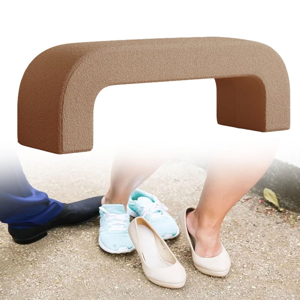 LMYYDES Boucle Bench, End of Bed Bench, Rectangular Bench, Modern Sherpa Bench, Velvet Sherpa Ottoman Bench, for Bedroom Hallway,Brown-80cm