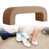 LMYYDES Boucle Bench, End of Bed Bench, Rectangular Bench, Modern Sherpa Bench, Velvet Sherpa Ottoman Bench, for Bedroom Hallway,Brown-80cm view 1