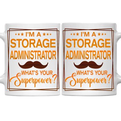 MONIZILUCKY Storage Administrator Mug, Storage Administrator Gift, Gift for Storage Administrator, Storage Administrator Retirement Gift - 11oz White Ceramic Coffee Mug - Christmas, Thanksgiving