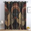 African Queen Curtains for Bedroom - 108 Inch Length 2 Panels Set, Ethnic Beauty Print Blackout Curtains for Living Room, Room Darkening Thermal Curtains & Drapes, Grommet Window Treatments -ZP&245 view 1