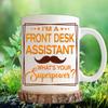 MONIZILUCKY Front Desk Assistant Mug, Front Desk Assistant Gift, Gift for Front Desk Assistant, Front Desk Assistant Retirement Gift - 11oz White Ceramic Coffee Mug - Christmas, Thanksgiving view 3