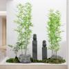 Indoor Outdoor Artificial Fake Bamboo Tree Privacy Fence,DIY Decor Screen Fake Bamboo Silk Faux Tree Plant,Faux Bamboo Greenery Wall,Outdoor Artificial Fake Bamboo 3.3,3.9,4.9,5.9,6.5ft Tall(70 Bamboo view 2