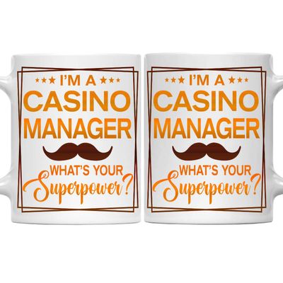 Casino Manager Mug, Casino Manager Gift, Gift for Casino Manager, Future Casino Manager, Graduation Gift, Retirement Gift for Casino Manager - 11oz White Ceramic Coffee Mug - Christmas, Thanksgiving