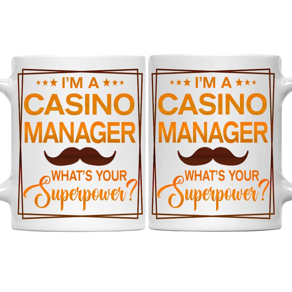 Casino Manager Mug, Casino Manager Gift, Gift for Casino Manager, Future Casino Manager, Graduation Gift, Retirement Gift for Casino Manager - 11oz White Ceramic Coffee Mug - Christmas, Thanksgiving