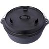 Camping Dutch Oven, Pre-Seasoned Camp Cookware Pot With Lid - Lid Lifter, Cast Iron Deep Pot with Metal Handle for Camping Cooking BBQ Baking Campfire, Black (6 QT) view 2