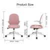 ORGBBAPL Ergonomic Kids Chair with Footrest,Flips Up Arms Kids Desk Chair with Wheels,Study Chair for Boys Girls Computer Swivel Chair,Height Adjustable, Pink view 2