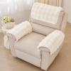 vctops 3 Pieces Faux Rabbit Fur Sofa Armrest Cover for Recliner Chair Non Slip Fluffy Furry Headrest Cover Soft Fuzzy Couch Cover for Dogs Washable Furniture Protector (Cream,1 Seat) view 3