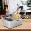 GarveeHome Commercial Deep Fryer - 12 L x 2 Dual Tank, 24 L /25 QT Capacity, 3600W, 110V, with 2 Frying Baskets, Countertop Deep Fryer with Temperature Control, Perfect for Kitchen & Restaurant view 2