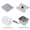 GarveeHome Commercial Deep Fryer - 12 L x 2 Dual Tank, 24 L /25 QT Capacity, 3600W, 110V, with 2 Frying Baskets, Countertop Deep Fryer with Temperature Control, Perfect for Kitchen & Restaurant view 3