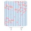 YSSFAV Cherry Blossom Shower Curtain Asian Japanese Chinese Plum Floral Aesthetic Blue Bathroom Decor Curtains Set with Hooks, 55" W x 70" H view 4