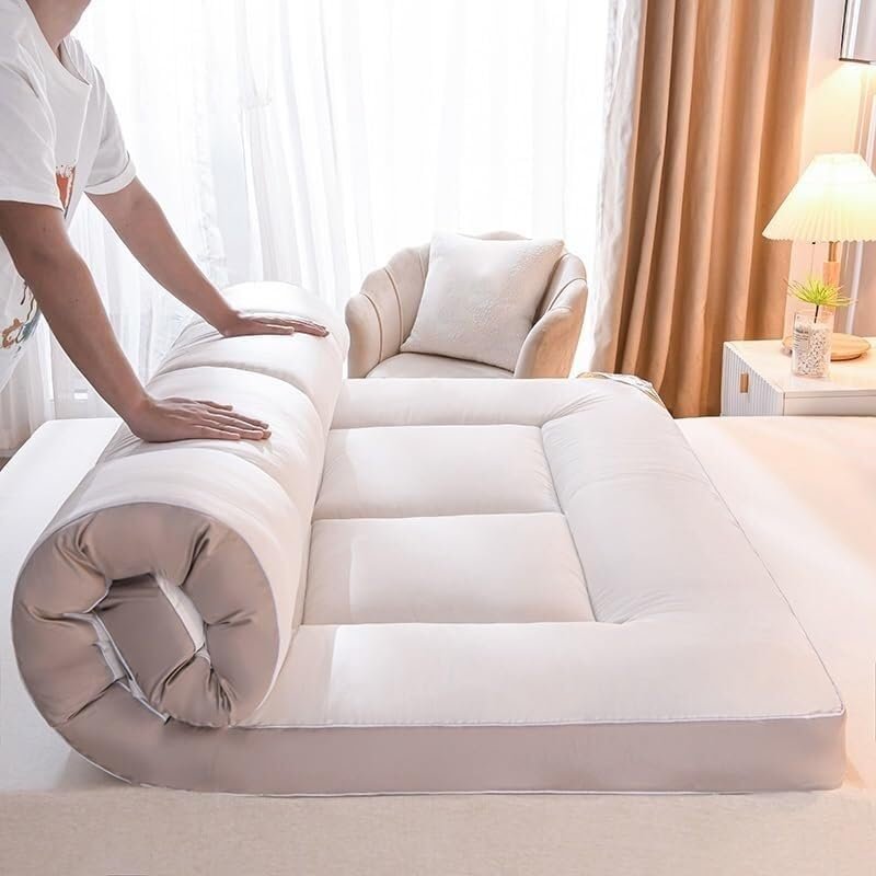 HomeLoft Basics Japanese style floor mattress futon,rollable portable mattress,adult camping mattress,camping sofa portable bed;guest room mattress,tatami sleeping mat, Twin