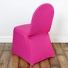 Balsa Circle 25 pcs Fuchsia Spandex Stretchable Banquet Chair Covers for Party Wedding Linens Decorations Dining Ceremony Reception Supplies view 4
