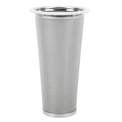 Cold Brew Coffee Filter, Cold Brew Coffee Strainer Mat Shaped Mesh Cone 304 Stainless Steel Coffee Filter Beverage Filter Bucket, Cold Brew Mesh Fir With White Mesh Coffee Brew Infuser (8 * 15Cm)