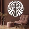 Mimiso Metal Wall Art,Crosses Wall Art Decor,Christian Religious Jesus Cross Metal Wall Decor, Christian Home Gift, Faith Decor, Easter Home Decor Art(Black,39"39") view 3