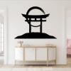 Torii Gate Metal Wall Art, Torii Gate Metal Wall Decor, Large Japanese Hanging, Zen Sculpture, Asian Zen Sign, Living Room, Bedroom Art (Black, 31"x41"|79x105cm) view 1