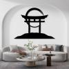 Torii Gate Metal Wall Art, Torii Gate Metal Wall Decor, Large Japanese Hanging, Zen Sculpture, Asian Zen Sign, Living Room, Bedroom Art (Black, 31"x41"|79x105cm) view 2