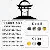 Torii Gate Metal Wall Art, Torii Gate Metal Wall Decor, Large Japanese Hanging, Zen Sculpture, Asian Zen Sign, Living Room, Bedroom Art (Black, 31"x41"|79x105cm) view 4