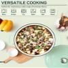 Ciwete 6 QT Dutch Oven Pot with Lid, Enameled Cast Iron Dutch Oven for Bread Making, Braiser, Cooking, Dual Handles, Oven Safe up to 500 F or on Stovetop, Gifts for Family - Mint Green view 3