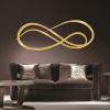 Infinity Metal Wall Decor, Infinity Wall Art, Unlimited Symbol Sign, Abstract Wall Art, Abstract Metal Wall Hanging, Wall Decor for Bedroom, Living Room, Wedding Gift (Gold, 23"x59"|59x150cm) view 1