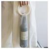 Stylish Resin Handle Wine Pouch Mesh And Embedded Rhinestones Bottle Holder Versatile Insulation Cup Bag For Daily Use Elegant Marble Handle Bag Women Wine Bag Sparkly Diamond Wine Bag High (A) view 1