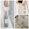 Stylish Resin Handle Wine Pouch Mesh And Embedded Rhinestones Bottle Holder Versatile Insulation Cup Bag For Daily Use Elegant Marble Handle Bag Women Wine Bag Sparkly Diamond Wine Bag High (A) view 4