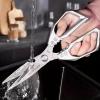 1pc Heavy-Duty Kitchen Scissors Stainless Steel Multi-Purpose Shears for Meat and Roast Cutting Household Cooking Food Scissors (Green) view 4