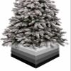 Christmas Tree Collar, Ombre Black Grey Tree Skirts Xmas Tree Trunk Ring Collar Box Stand Cover for Artificial Trees Base Holder Cover Festival Decor Simple Modern Farmhouse Stripes 4PCS-17x10 view 1
