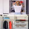 BOBOWUNY Black Stripes Large Storage Baskets Bins Geometric Vertical Linens Modern Minimalism Collapsible Storage Box Laundry Organizer for Closet Shelf Nursery Kids Bedroom 15x11x9.5 2 Pack view 3