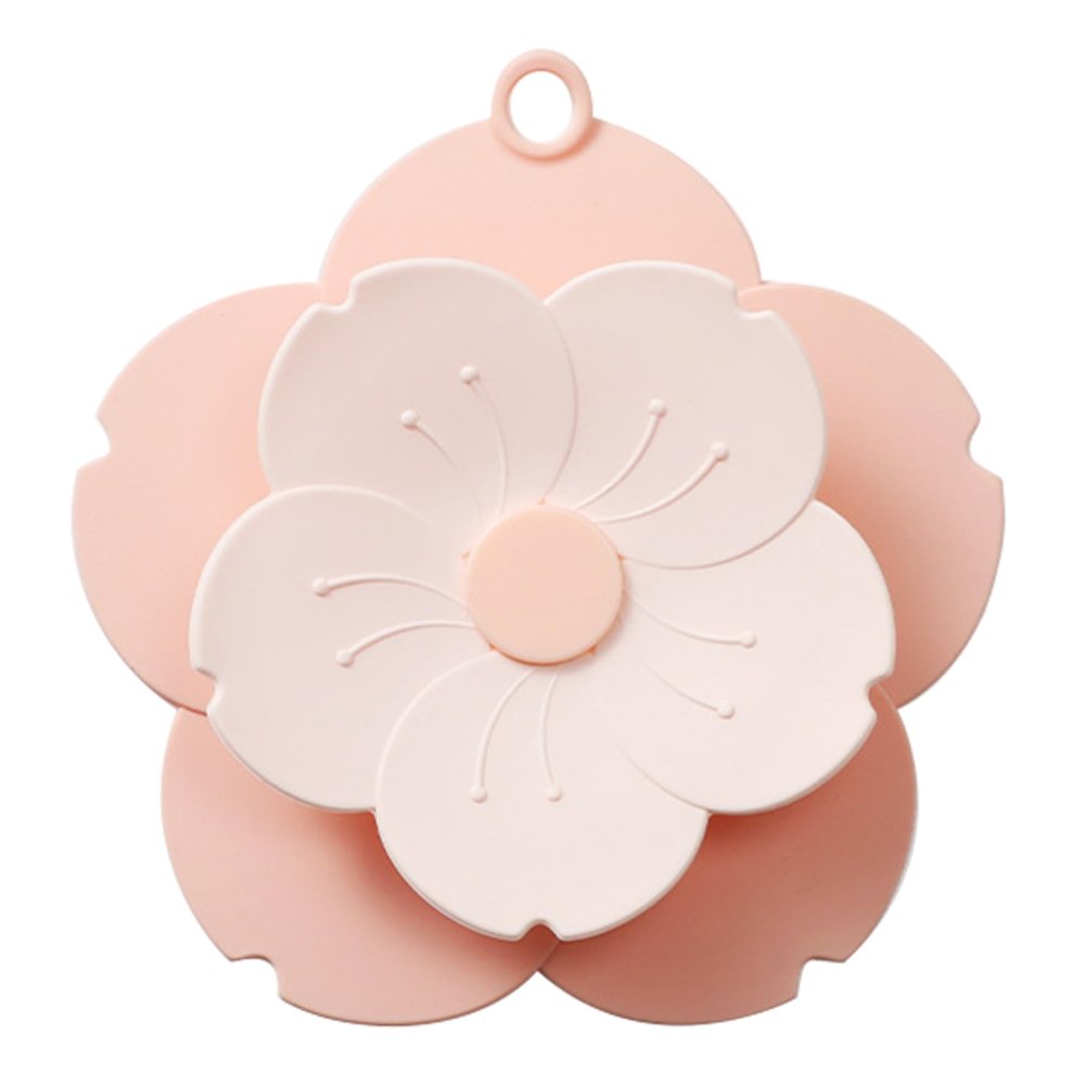 CurcKua Drain Hair Catcher 7" Silicone Hair Stopper Shower Drain Hair Catcher Anti-Odor, Press-Type Petal Hair Drain Double-Layered Catcher Drain Stopper for Bathroom Bathtub Kitchen and Sink